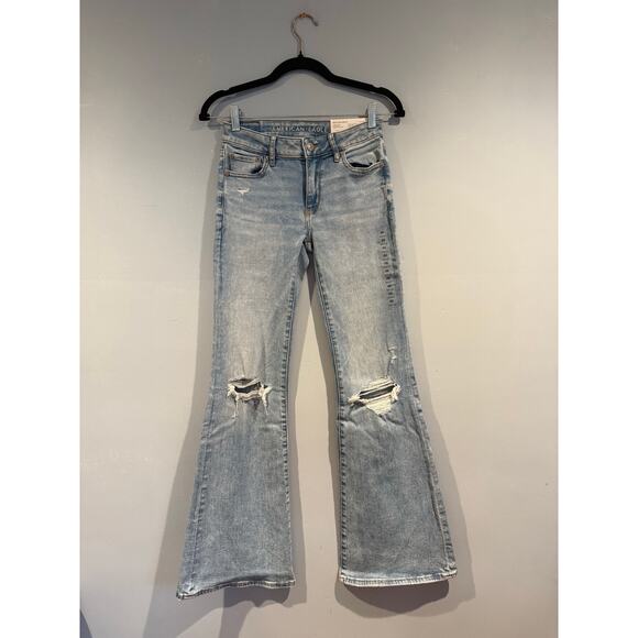 American Eagle NE(X)T Level Stretch Low-Rise Flare Jeans - Picture 1 of 5